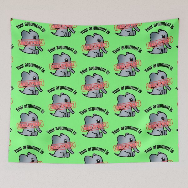 Item preview, Your Argument is Irrelephant - Elephant Pun with Cute Little Baby Elephant designed and sold by LadySquiggle.
