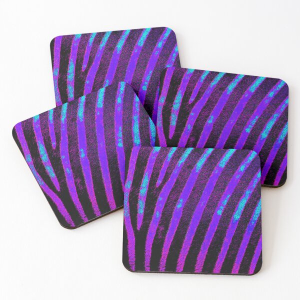 Artikelvorschau, Elektrische Zebrastreifen in Neonviolett entworfen und verkauft von WildArtDesigns.