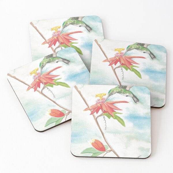 Item preview, hummingbird and passionflower designed and sold by Carmencita079.