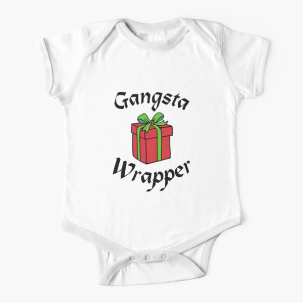 Unisex manga corta Romper Gangsta Napper letra letra bebé 