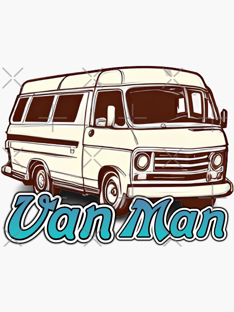 "Van man classic van art print" Sticker for Sale by bensclassicstuf