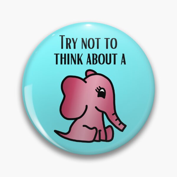 Item preview, Try Not To Think About A Pink Elephant - Cute Little Baby Elephant designed and sold by LadySquiggle.