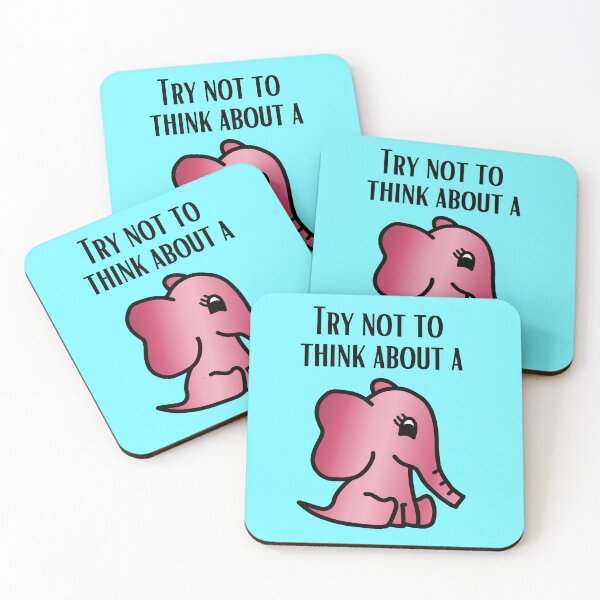 Item preview, Try Not To Think About A Pink Elephant - Cute Little Baby Elephant designed and sold by LadySquiggle.