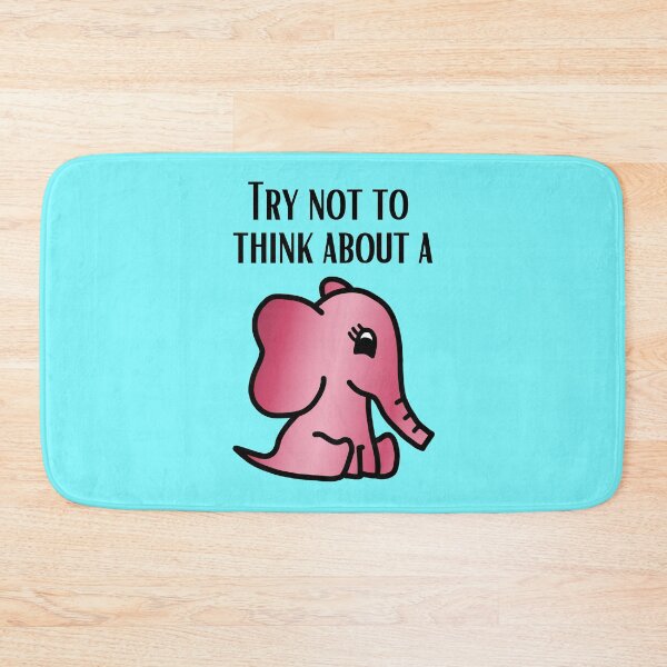 Item preview, Try Not To Think About A Pink Elephant - Cute Little Baby Elephant designed and sold by LadySquiggle.