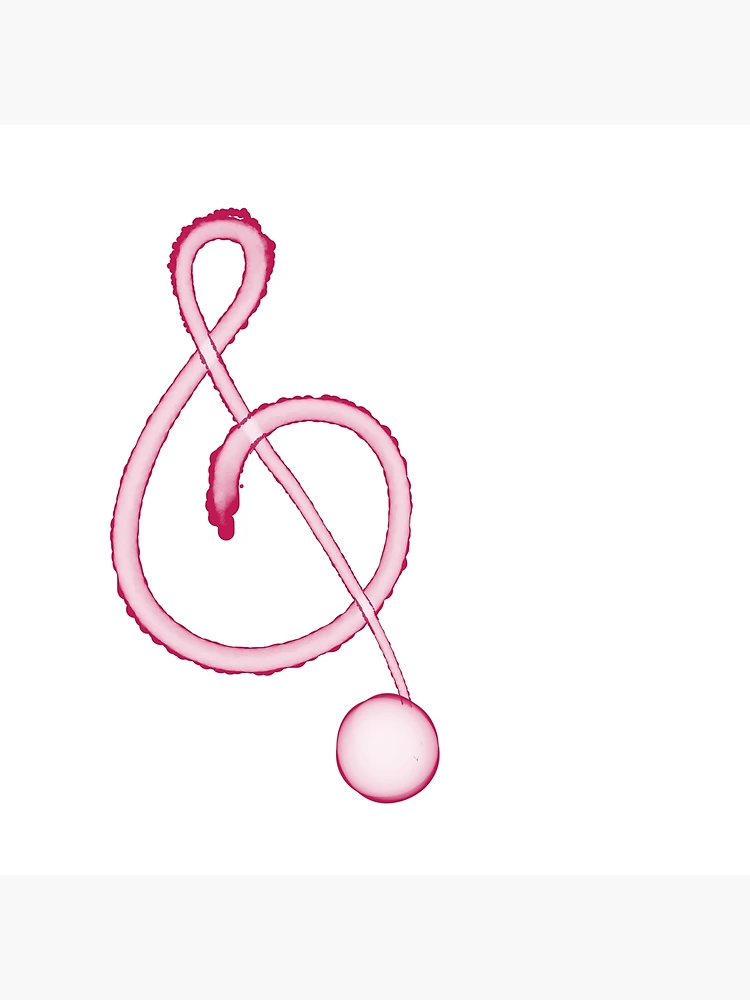Thumbnail 3 of 3, Poster, Red treble clef designed and sold by Daily Miracles.