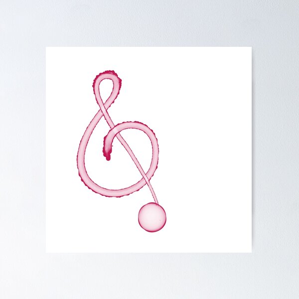 Item preview, Red treble clef designed and sold by Daily Miracles.