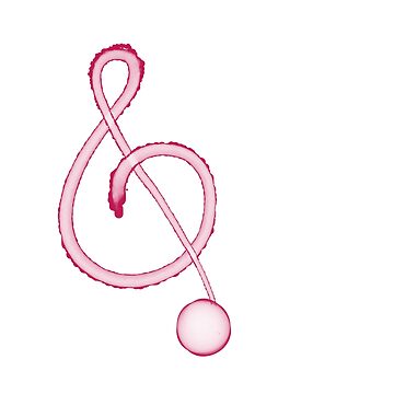Artwork thumbnail, Red treble clef by Daily Miracles