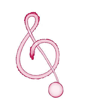 Artwork thumbnail, Red treble clef by Daily Miracles