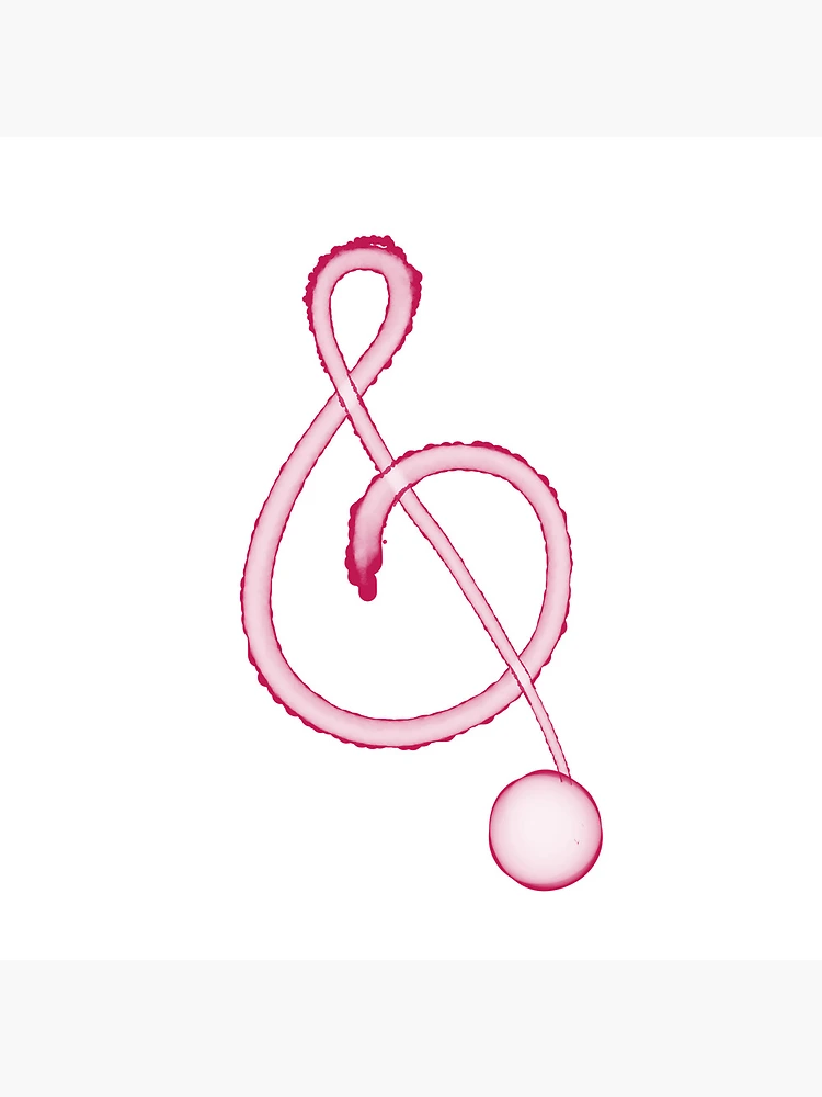 Thumbnail 4 of 4, Clock, Red treble clef designed and sold by Daily Miracles.