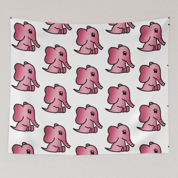 Item preview, Cute Little Baby Elephant - Pink designed and sold by LadySquiggle.