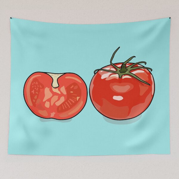 Item preview, Tomato cartoon illustration designed and sold by Misscartoon.