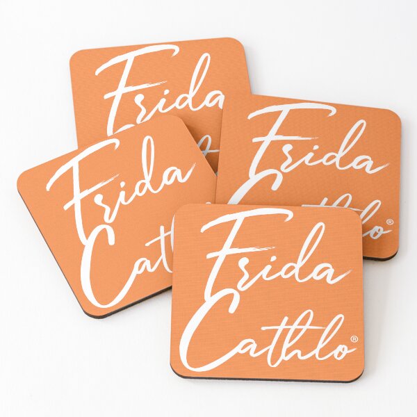 Item preview, Orange Text W back Cat Frida Cathlo version of - Frida Kahlo designed and sold by Jaime Ortiz.