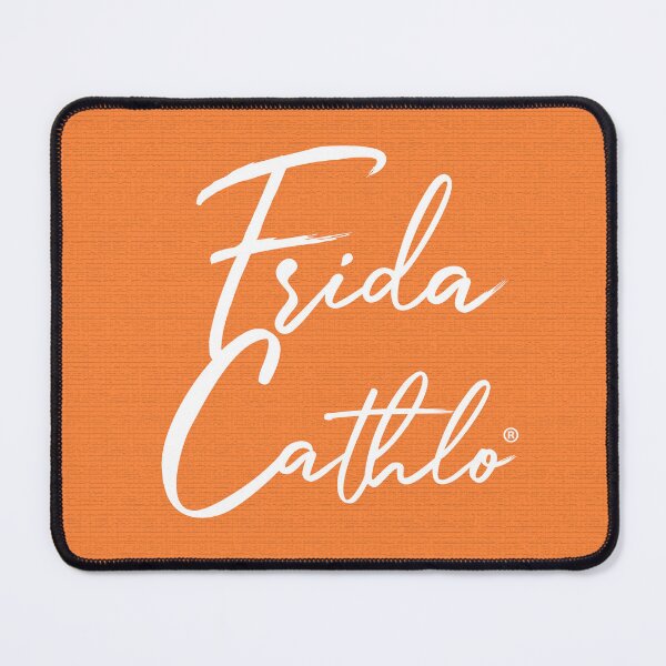 Item preview, Orange Text W back Cat Frida Cathlo version of - Frida Kahlo designed and sold by Jaime Ortiz.