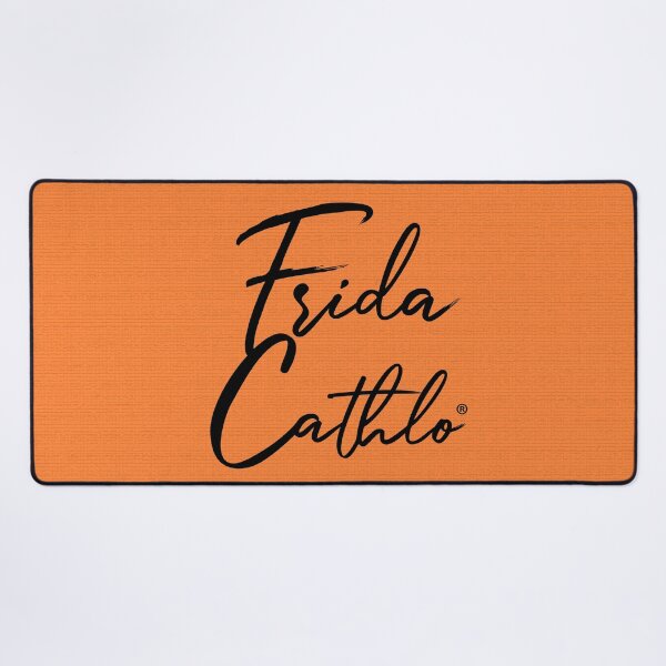 Item preview, Orange Text B back Cat Frida Cathlo version of - Frida Kahlo designed and sold by Jaime Ortiz.