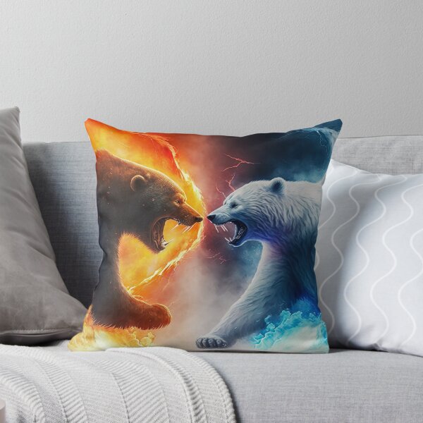Item preview, Bear. animal fighting. Abstract Fire and Ice element against. Heat and Cold concept. designed and sold by ShopThousand.