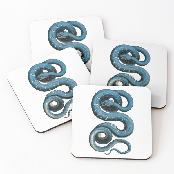 Item preview, Blue Snake Engraving - on White designed and sold by boltjesdesign.