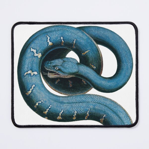 Item preview, Blue Snake Engraving - on White designed and sold by boltjesdesign.