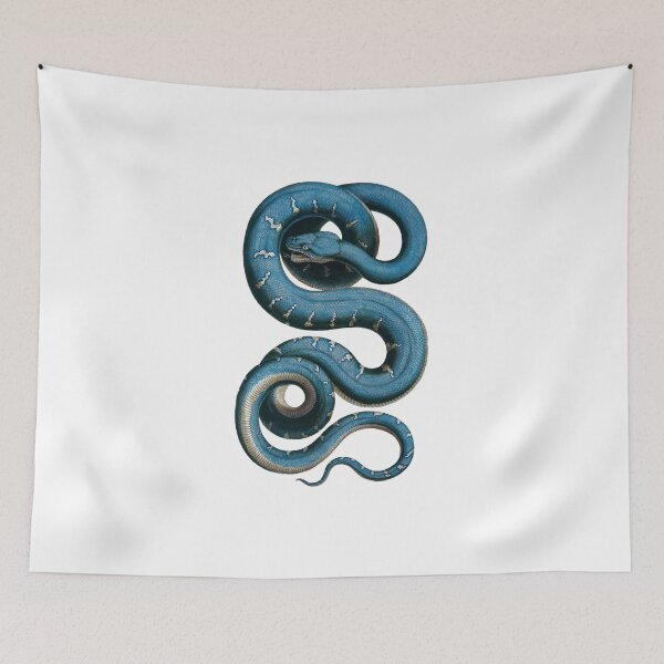 Item preview, Blue Snake Engraving - on White designed and sold by boltjesdesign.