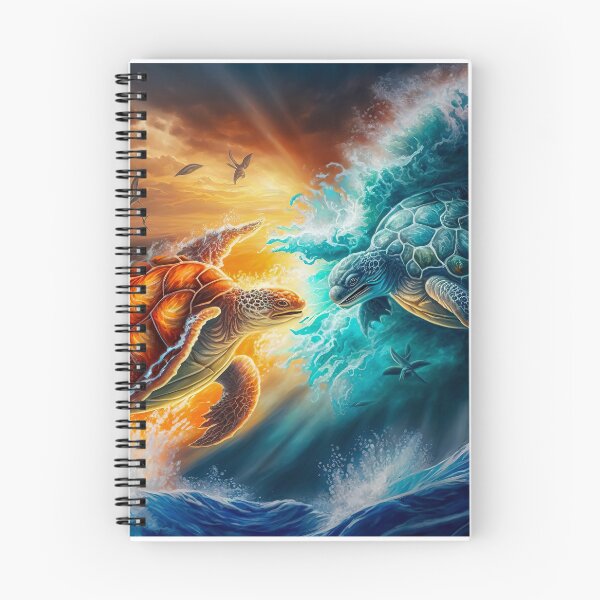 Item preview, sea ​​turtle. animal fighting. Abstract Fire and Ice element against. Heat and Cold concept. designed and sold by ShopThousand.