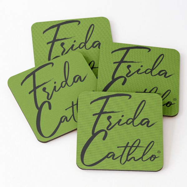 Item preview, Green Text B back Cat Frida Cathlo version of - Frida Kahlo designed and sold by Jaime Ortiz.