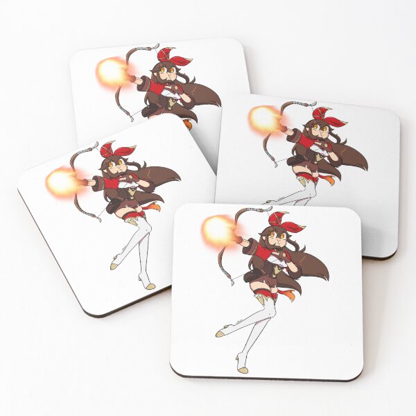 Item preview, Genshin Impact Amber Gliding Champion Action Pose Sticker designed and sold by SophaSopha.
