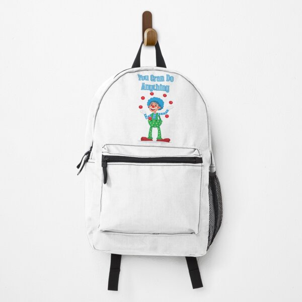 Aperçu de l'œuvre Vous ne pouvez rien faire : Motivation humoristique commerciale avec un clown aux cheveux bleus avec des jeux de mots créée et vendue par JoyOfHopeStore.