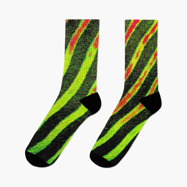 Artikelvorschau, Elektrische Zebrastreifen in Neon Lime entworfen und verkauft von WildArtDesigns.