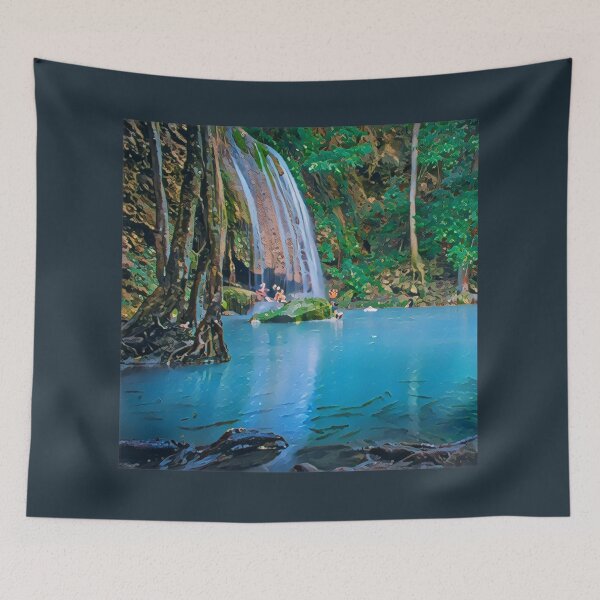 Item preview, Romantic Waterfall Art Print - For a nature lover, decorating art print. designed and sold by Wentoo.