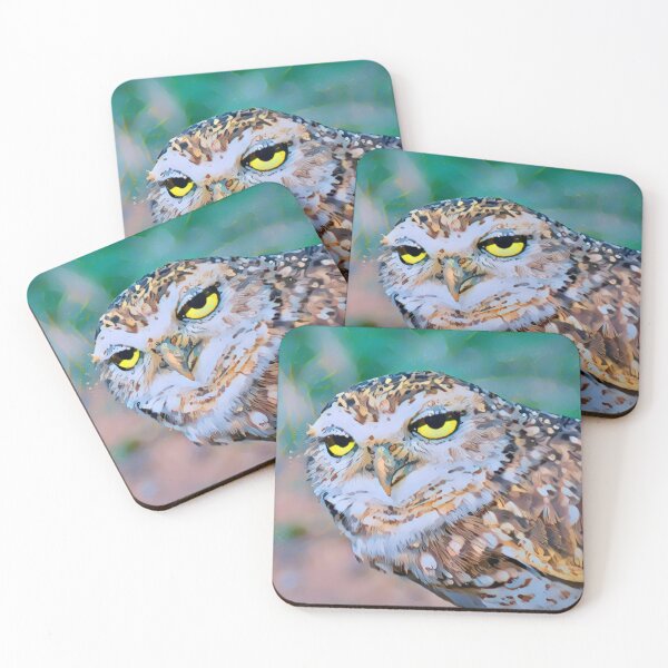Item preview, Dozy Owl Art Portrait - For a nature lover, for an owl lover, decorating owl art print. designed and sold by Wentoo.