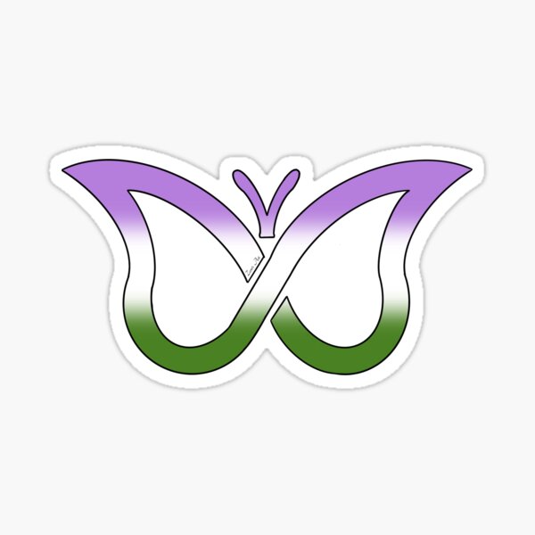 Item preview, ADHD and Genderqueer Pride Butterfly designed and sold by Zeons-Art.