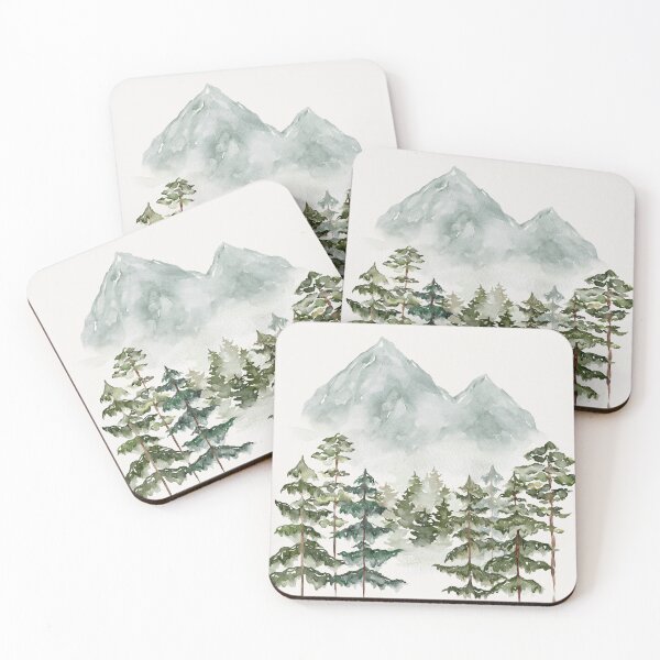 Item preview, Watercolor Mountain View designed and sold by Nature Hues.