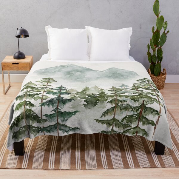 Item preview, Watercolor Mountain View designed and sold by Nature Hues.
