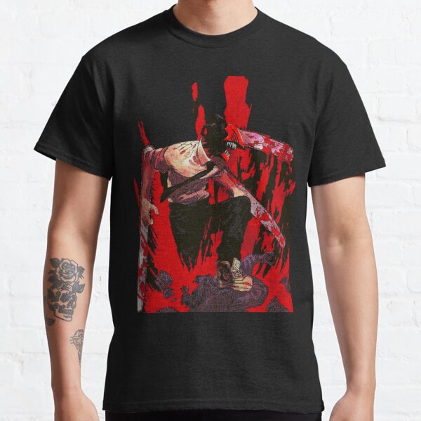 Conception d'anime d'homme de tronçonneuse T-shirt classique