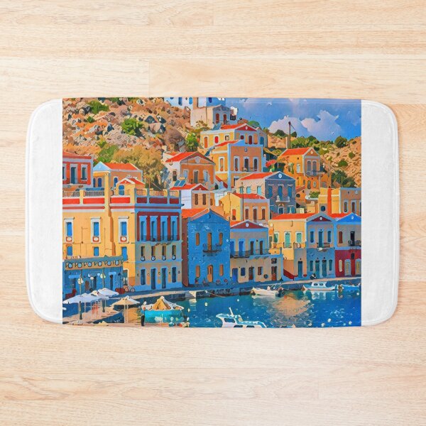 Item preview, Seaside Village Art Print - For a beach house, decorating art print. designed and sold by Wentoo.