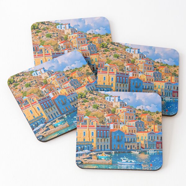 Item preview, Seaside Village Art Print - For a beach house, decorating art print. designed and sold by Wentoo.