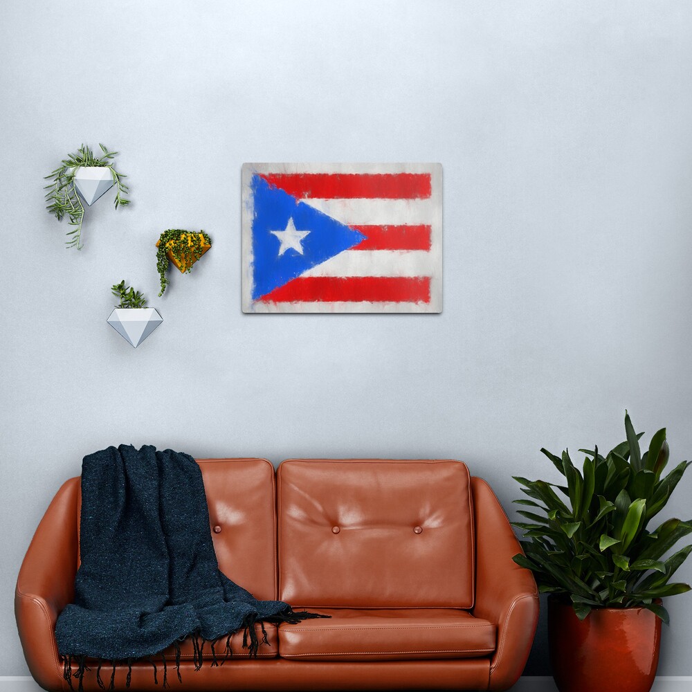 Puerto Rico Flag Reworked No. 66, Series 3 Metal Print