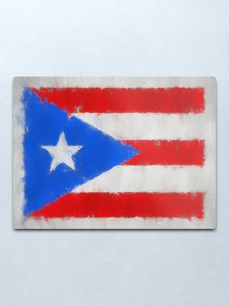 Alternate view of Puerto Rico Flag Reworked No. 66, Series 3 Metal Print