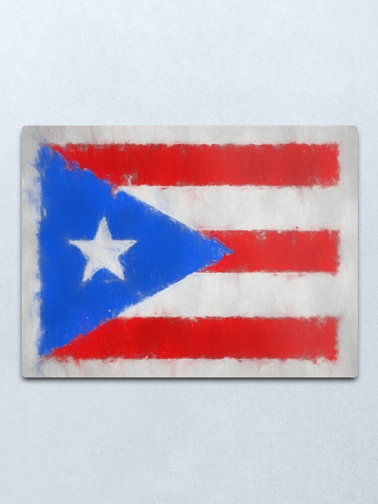 Alternate view of Puerto Rico Flag Reworked No. 66, Series 3 Metal Print