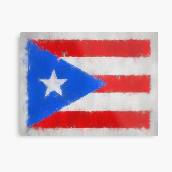 Puerto Rico Flag Reworked No. 66, Series 3 Metal Print