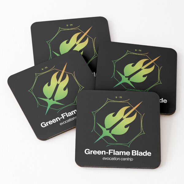 Artikelvorschau, Zaubersymbol der grünen Flammenklinge entworfen und verkauft von Unspelled.