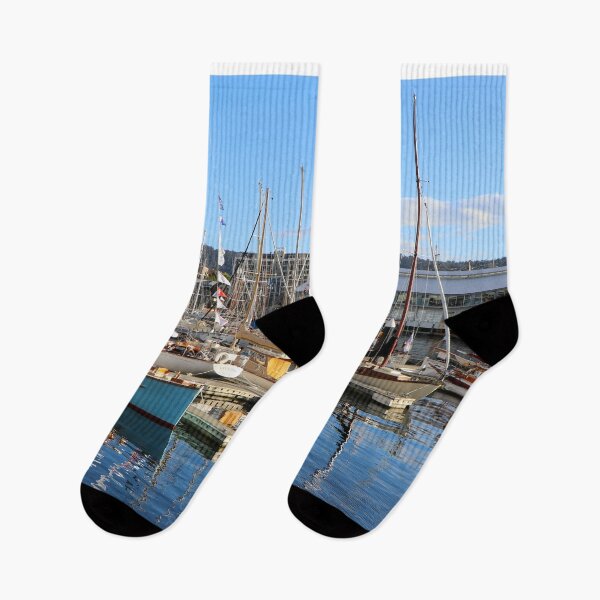 Item preview, Wooden boats docked, Hobart, Tasmania, Australia  designed and sold by FranWest.