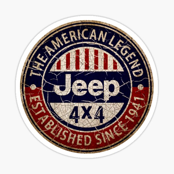 Vintage American 4x4 off road vehicles USA Sticker