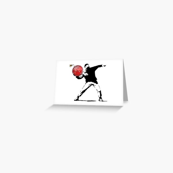 Banksy - X-mas thrower Greeting Card