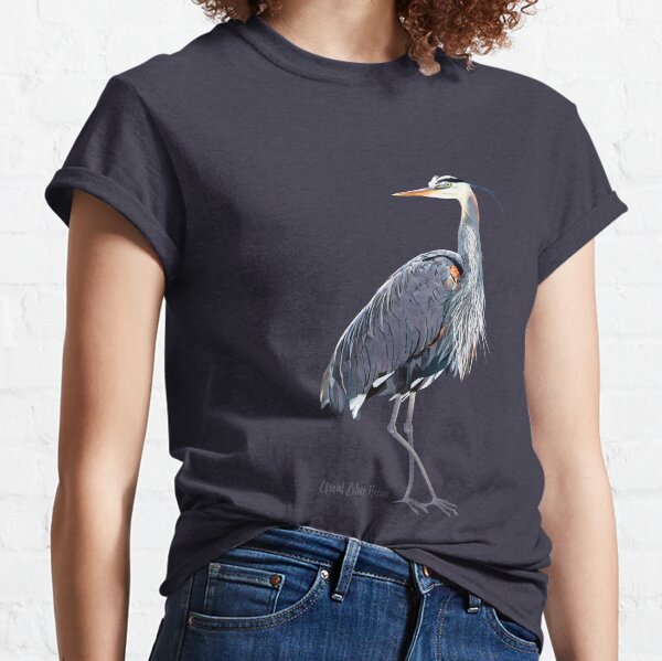 Great Blue Heron Wildlife Bird Classic T-Shirt