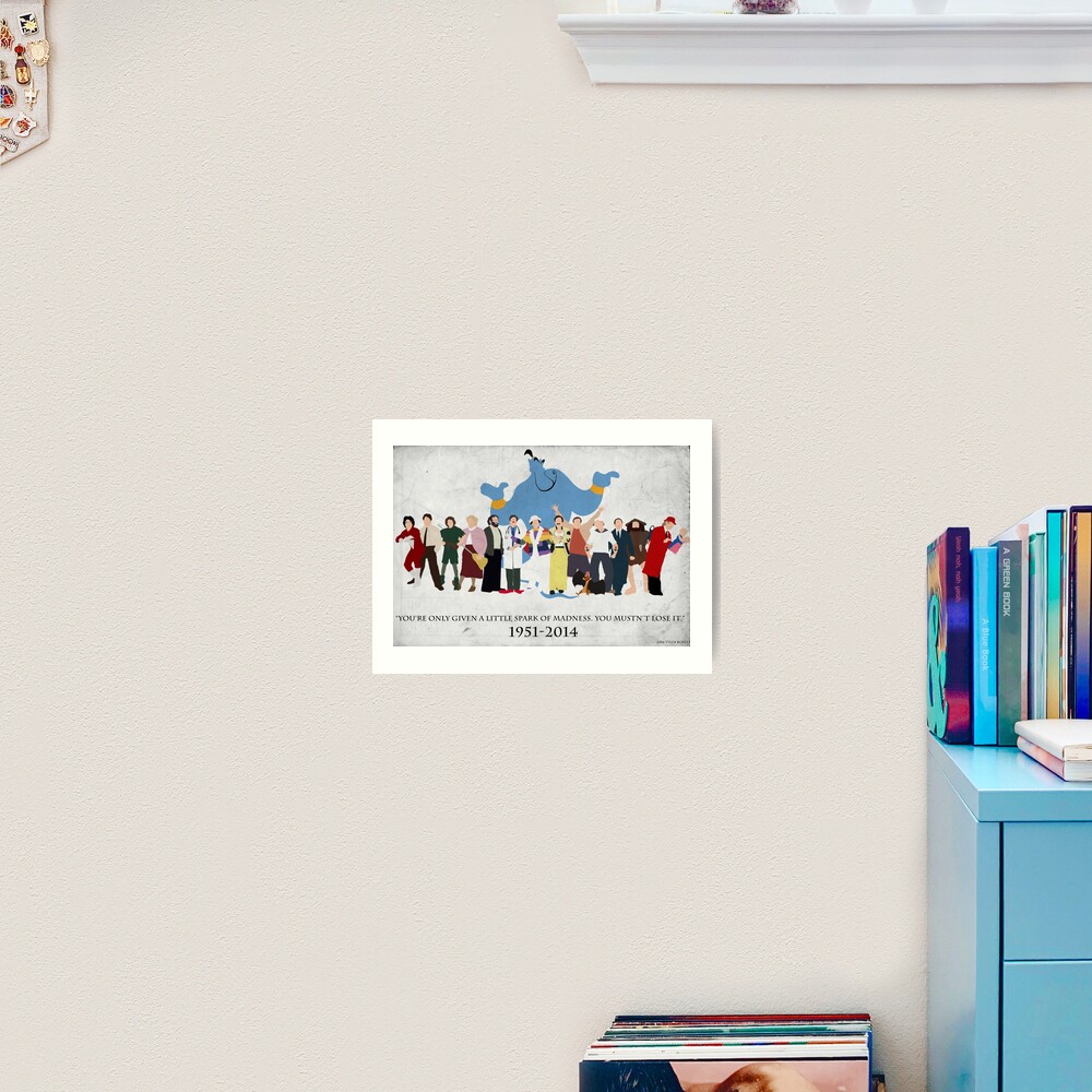 Minimalist Inspired Robin Williams Character Tribute Art Print