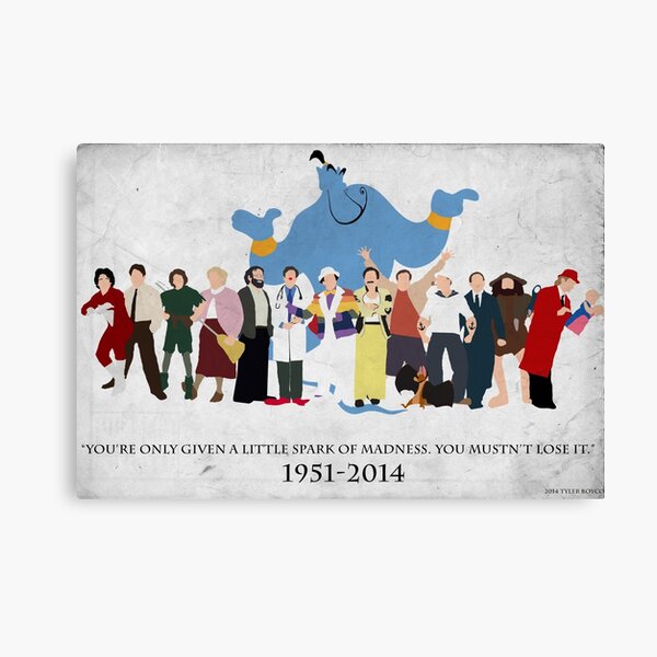 Minimalist Inspired Robin Williams Character Tribute Canvas Print