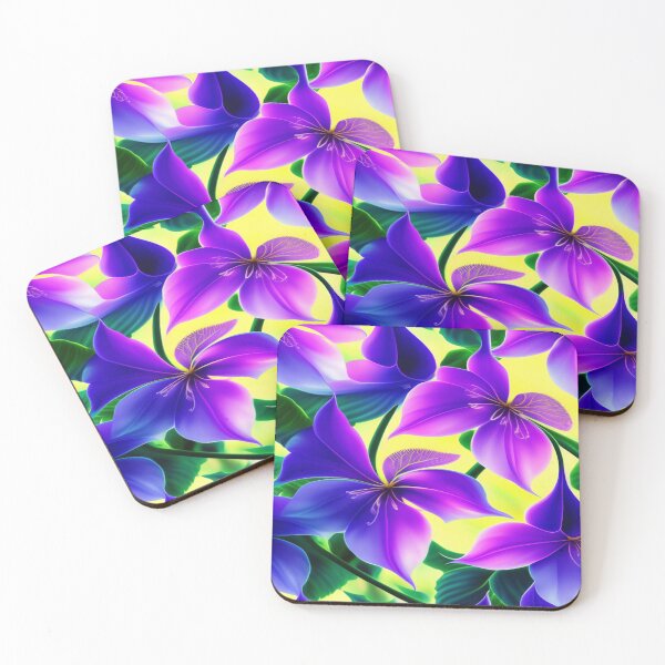 Item preview, Exotic Flowers on Yellow designed and sold by calibrit.