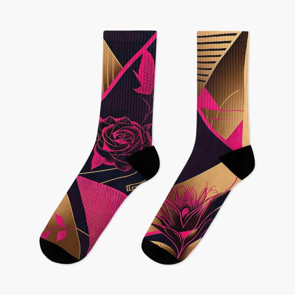 Item preview, Retro Fuchsia & Gold tone Memphis Guilloche Khokhloma esc design designed and sold by Vaporboy1994.