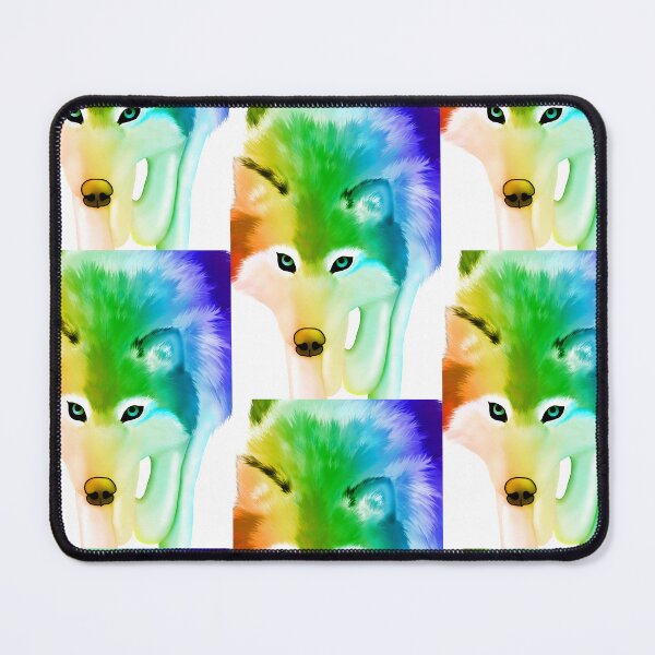 Item preview, Rainbow Wolf designed and sold by GeekyIvyDesigns.