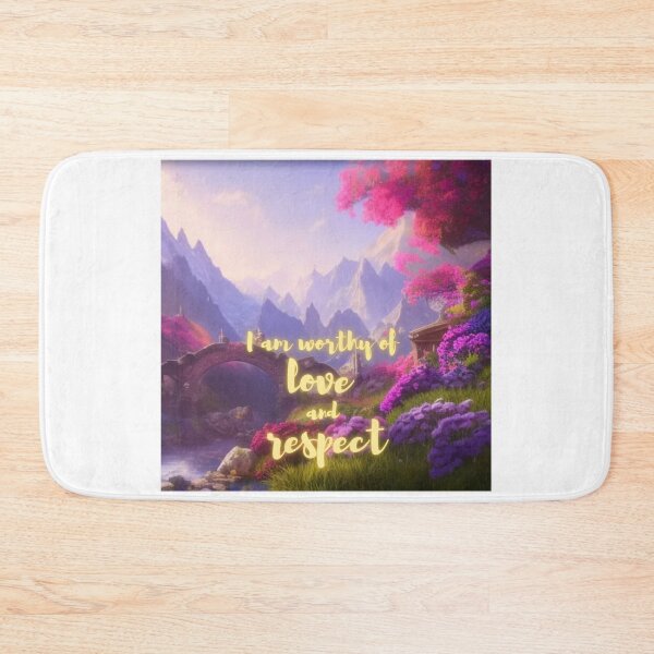 Item preview, I am worthy of love and respect (mountain flower version) designed and sold by PhotoDesignNZ.
